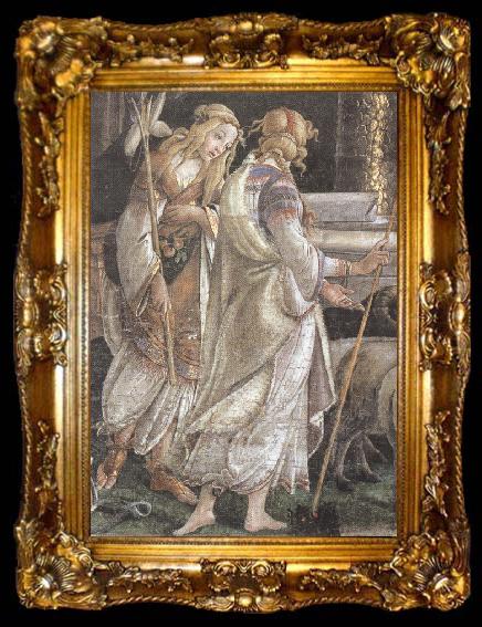 framed  Sandro Botticelli Cosimo Rosselli and Assistants,Moses receiving the Tablets of the Law and Worship of the Golden Calf (mk36), ta009-2